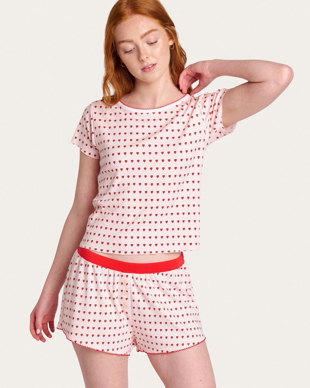VENTELAN Pajama Set For Women Cute PJS Summer Short Poland